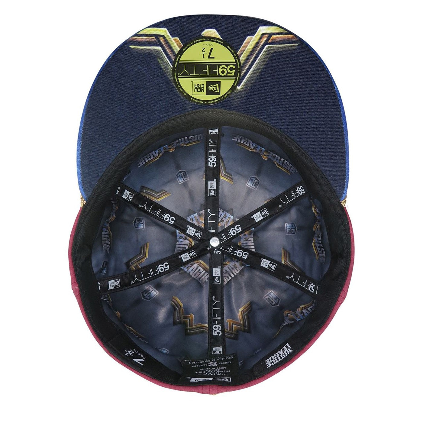 title:Wonder Woman Justice League Armor 59Fifty Fitted Hat;color:Red