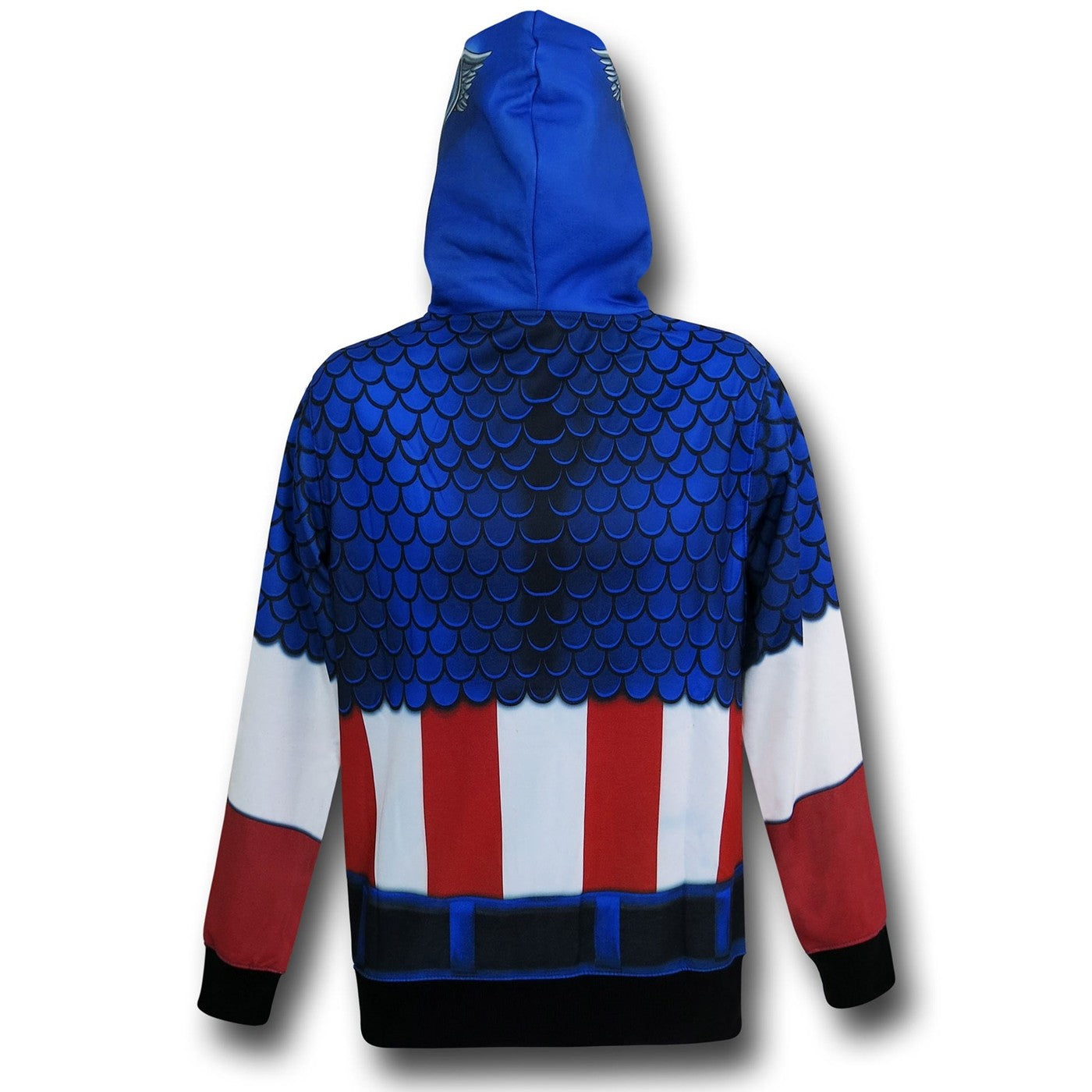 title:Captain America Lightweight Sublimated Costume Hoodie;color:Blue