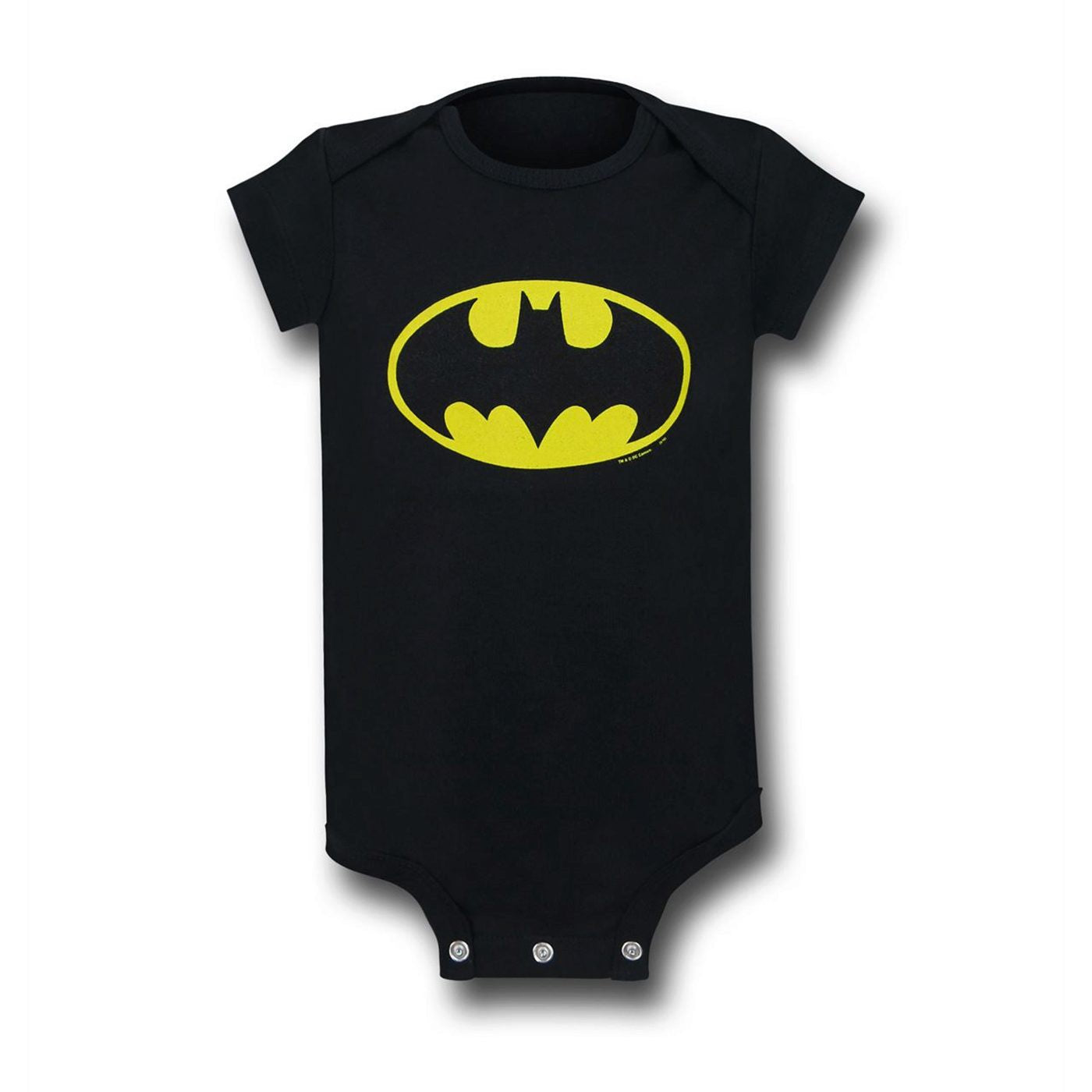 title:Batman Large Symbol Infant Snapsuit;color:Black