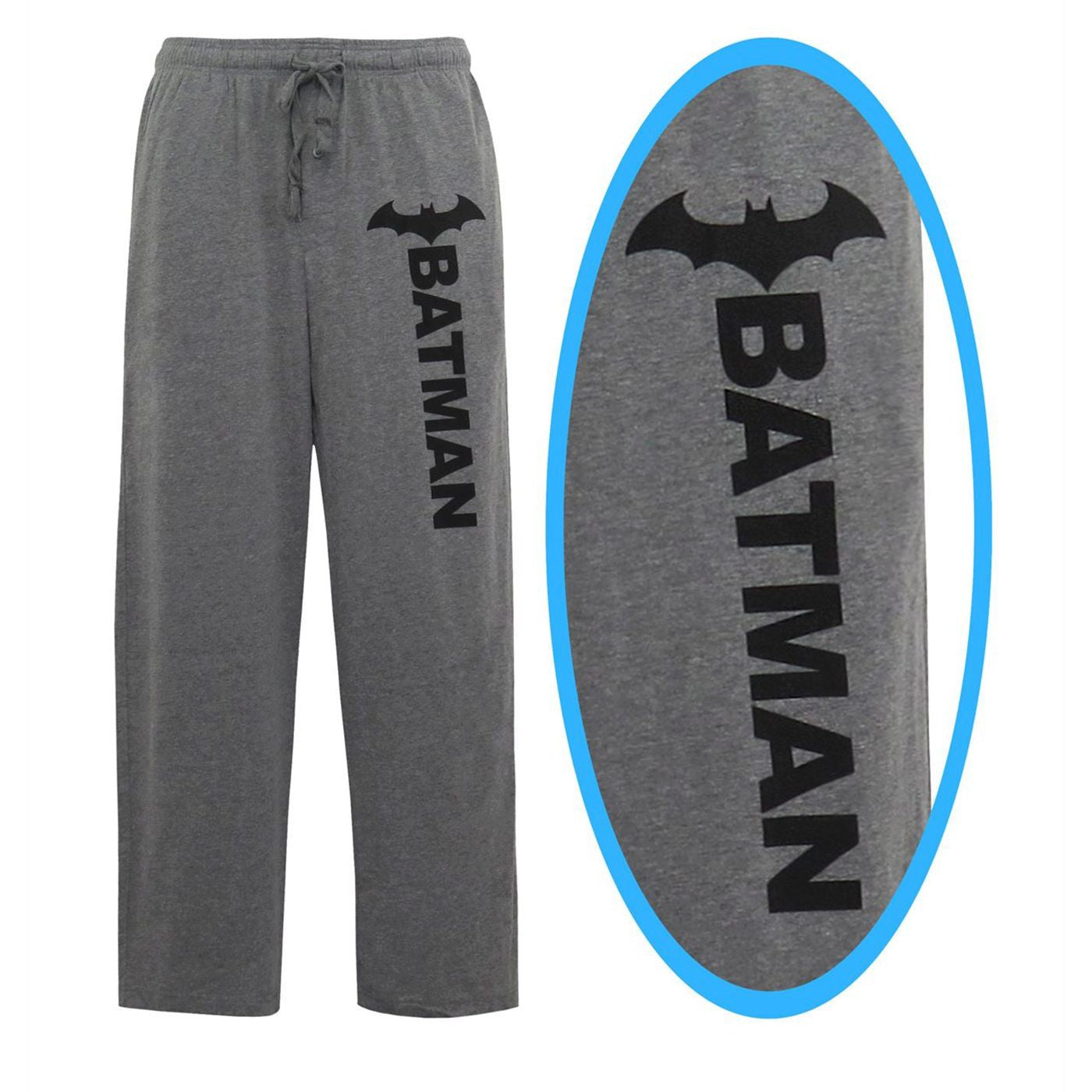 title:Batman Hush Symbol Men's Pajama Pants;color:Grey