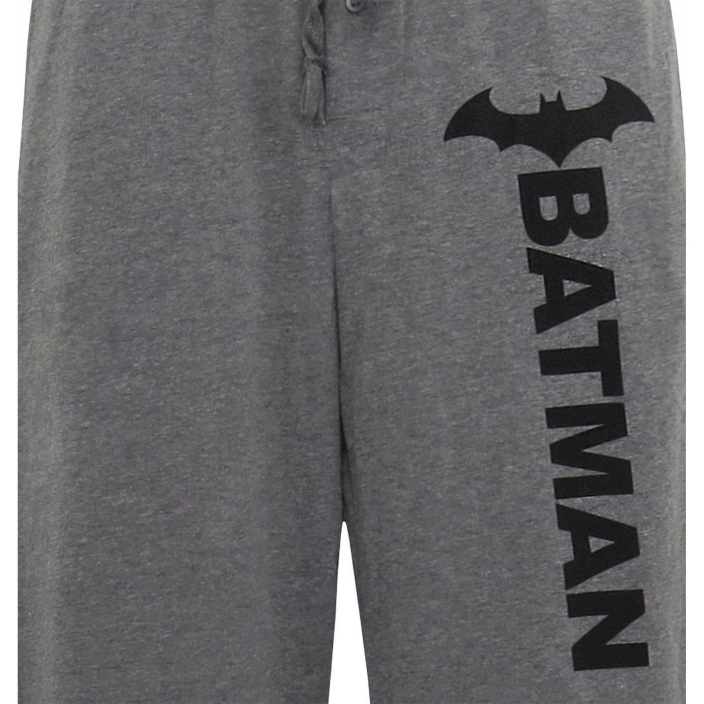 title:Batman Hush Symbol Men's Pajama Pants;color:Grey