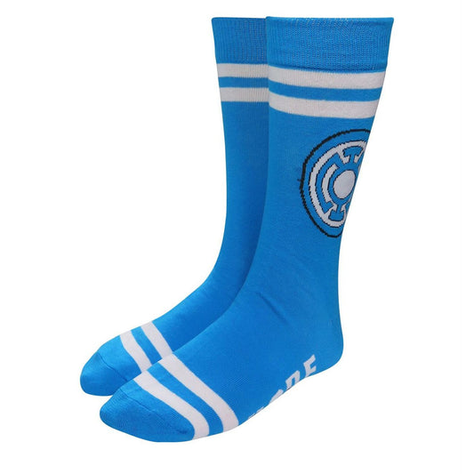 title:Green Lantern Blue Lantern Hope Socks;color:Blue