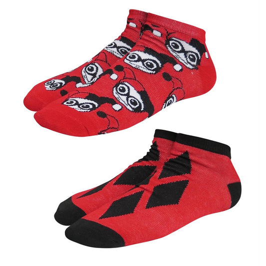 title:Harley Quinn Kawaii Women's Low-Cut Sock 2 Pack;color:Red