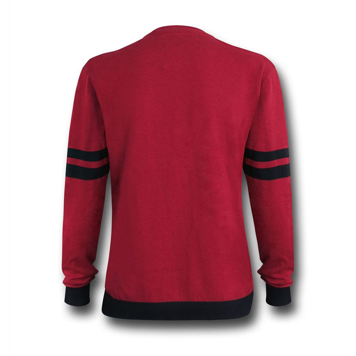 title:Deadpool Symbol and Straps Men's Cardigan;color:Red