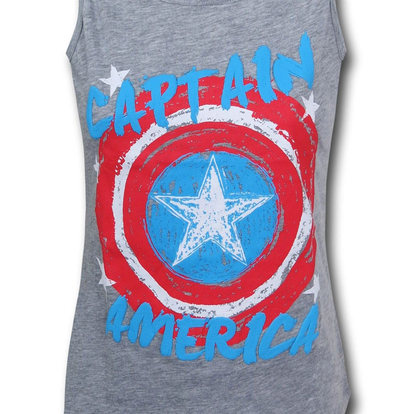 title:Captain America Shield Girls Youth Tank Top;color:Grey