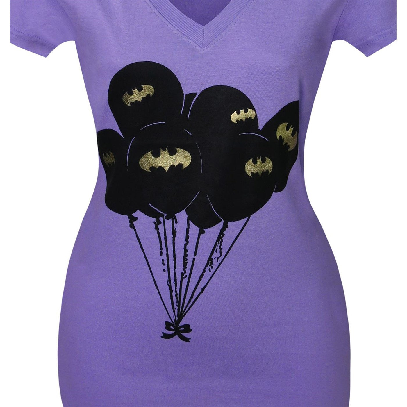 title:Batman Symbol Balloons Women's T-Shirt;color:Purple