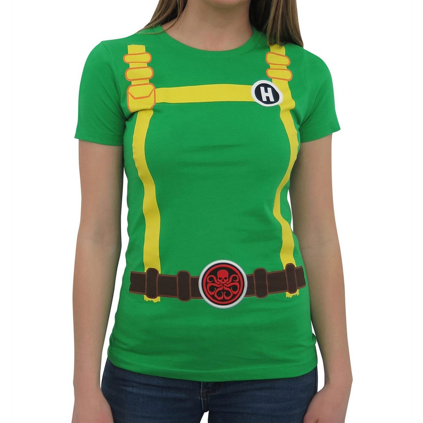 title:Hydra Soldier Women's Costume T-Shirt;color:Green