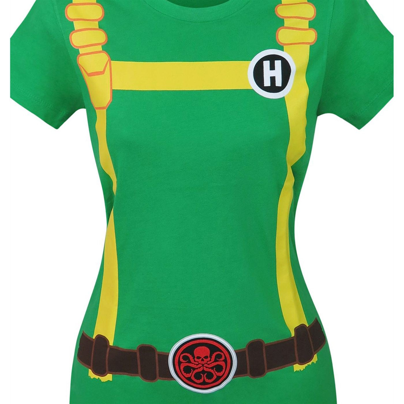 title:Hydra Soldier Women's Costume T-Shirt;color:Green