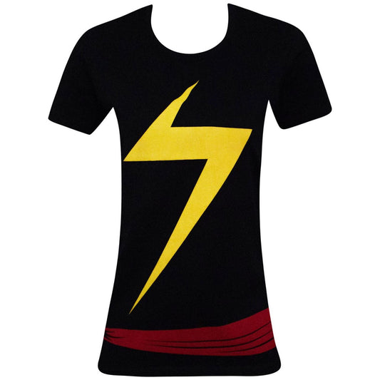 title:Ms. Marvel Women's Costume Fitted T-Shirt;color:Black