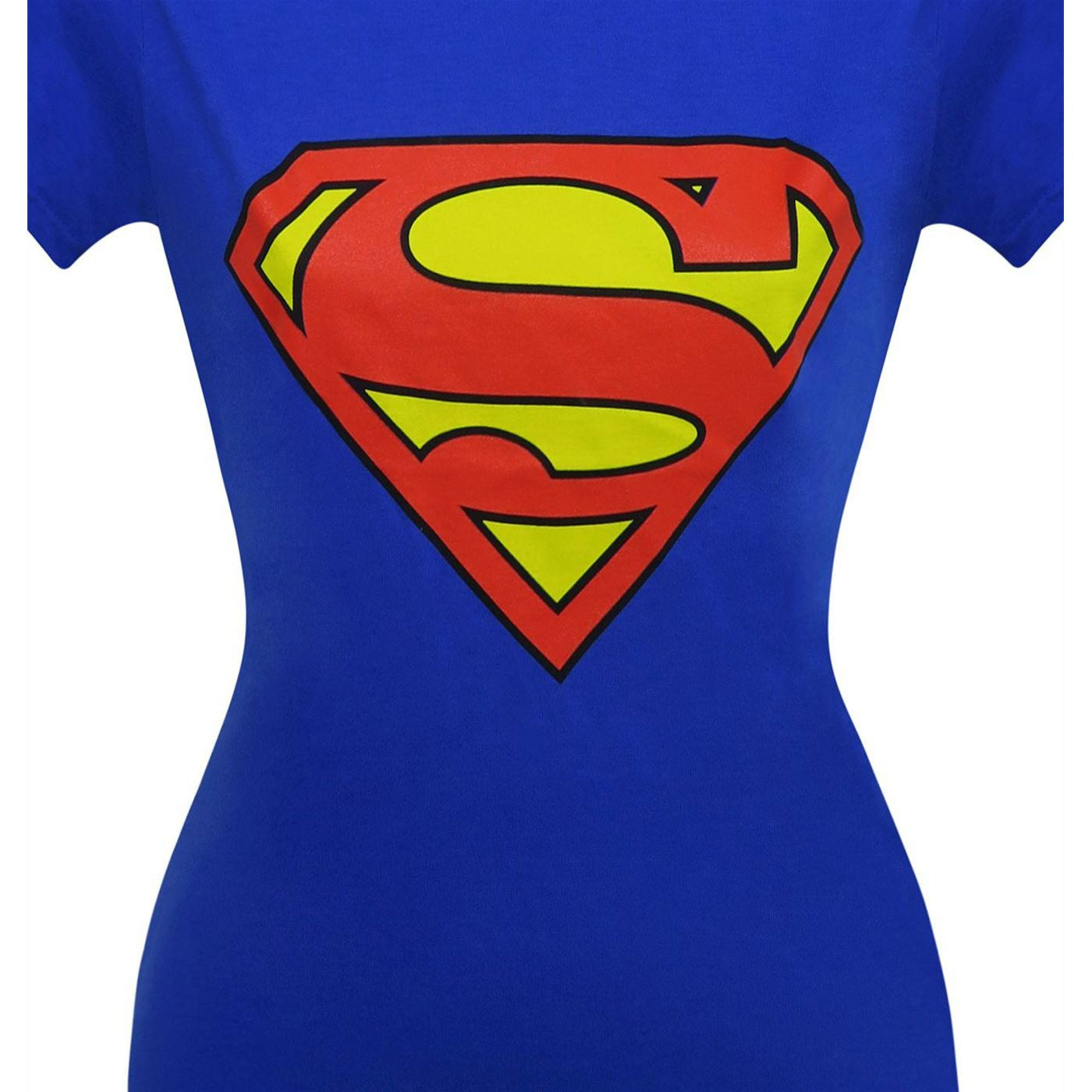 title:Superman Women's Symbol T-Shirt;color:Blue