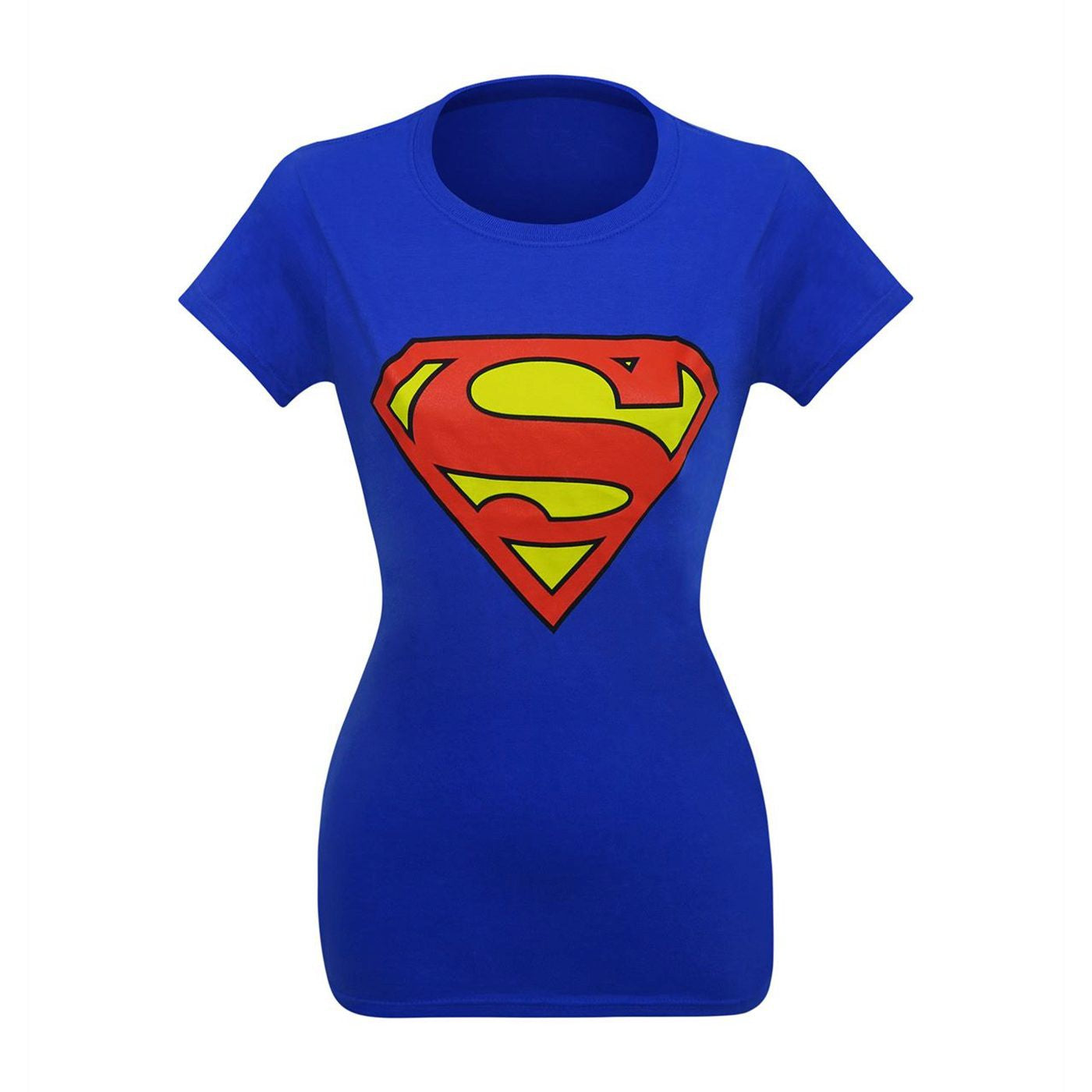 title:Superman Women's Symbol T-Shirt;color:Blue