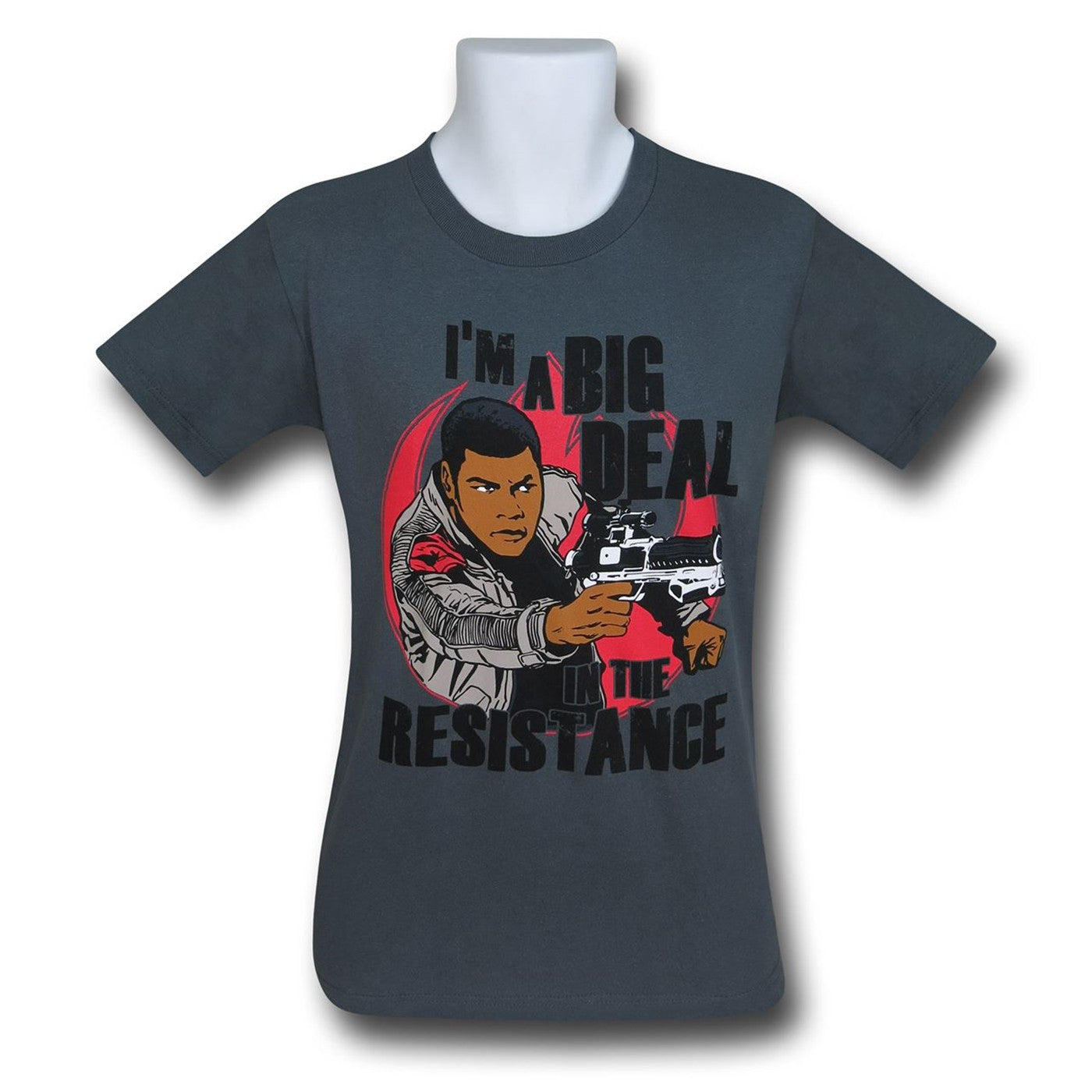 title:Star Wars Force Awakens Finn Resistance T-Shirt;color:Grey