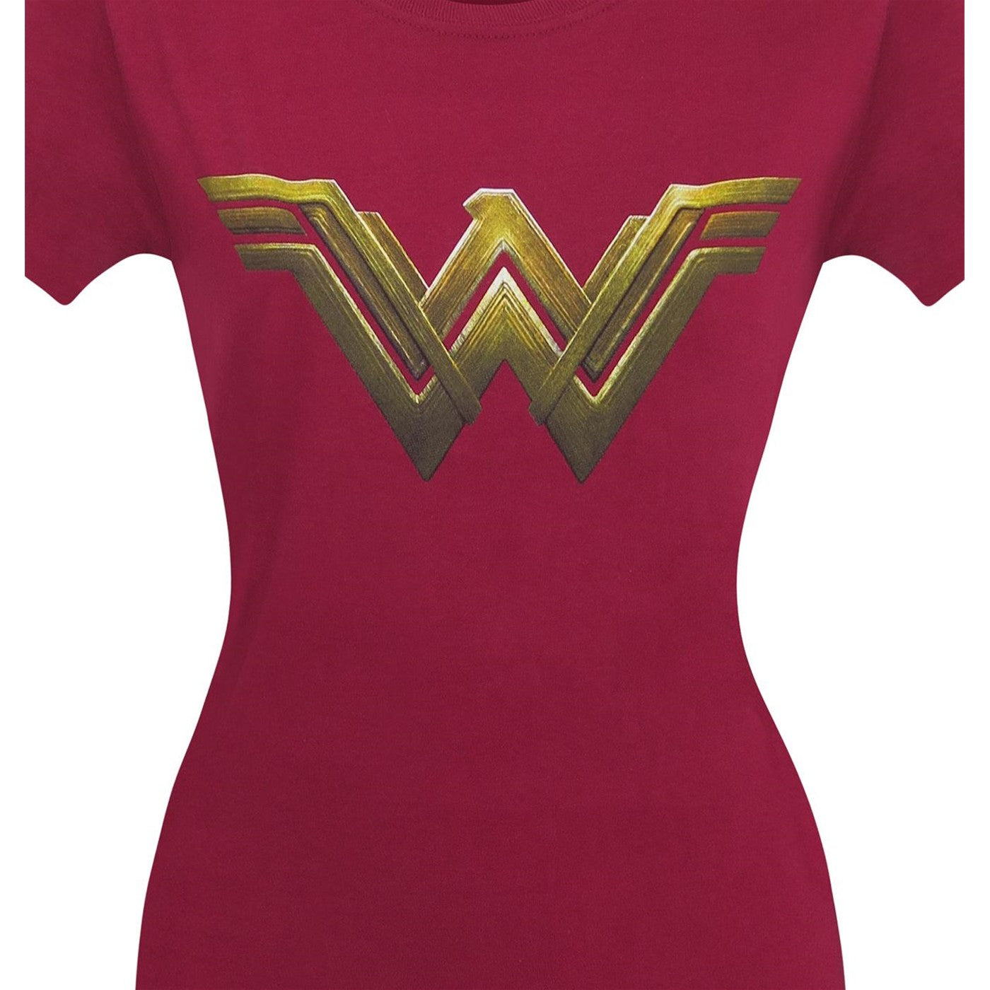 title:Wonder Woman Justice League Logo Women's T-Shirt;color:Red