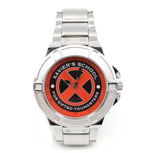 title:X-Men Xavier School for the Gifted Watch with Metal Band;color:Silver