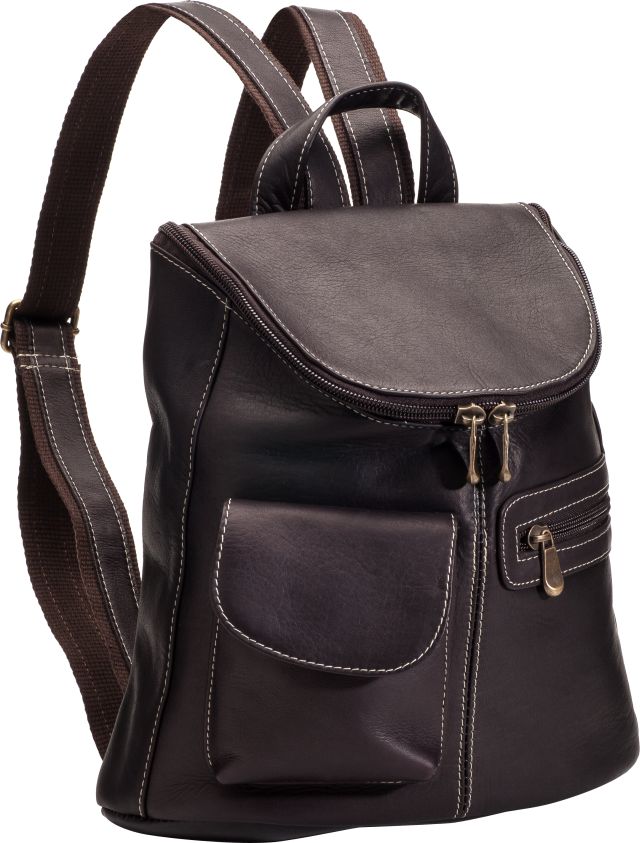 title:Le Donne Leather Lafayette Classic Backpack;color:CAFE