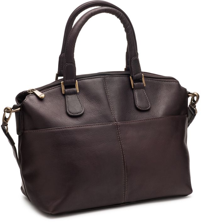 title:Leather Esperanto Satchel;color:Cafe