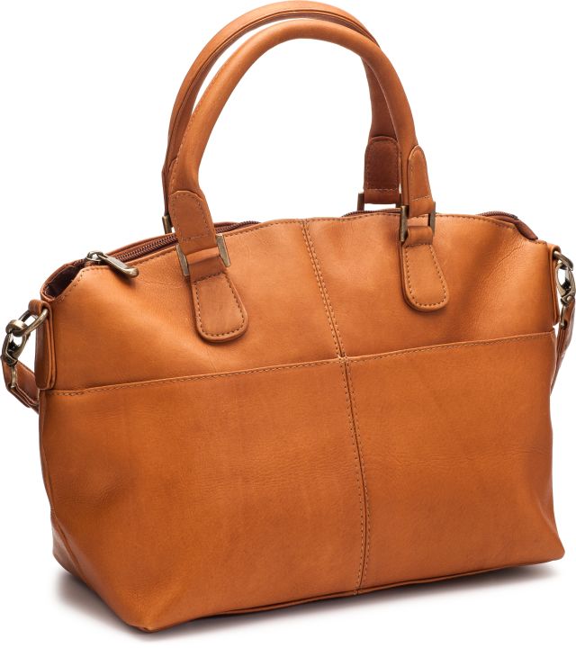 title:Leather Esperanto Satchel;color:Tan