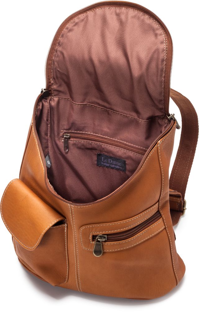 title:Le Donne Leather Lafayette Classic Backpack;color:NAVY