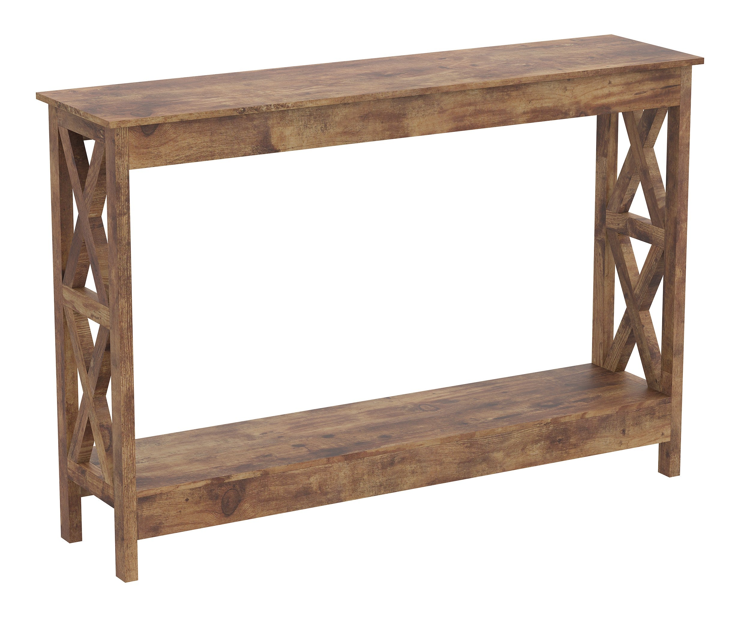 title:Safdie & Co. Console Table 47.25L Brown Reclaimed Wood 1 Shelf;color:Brown