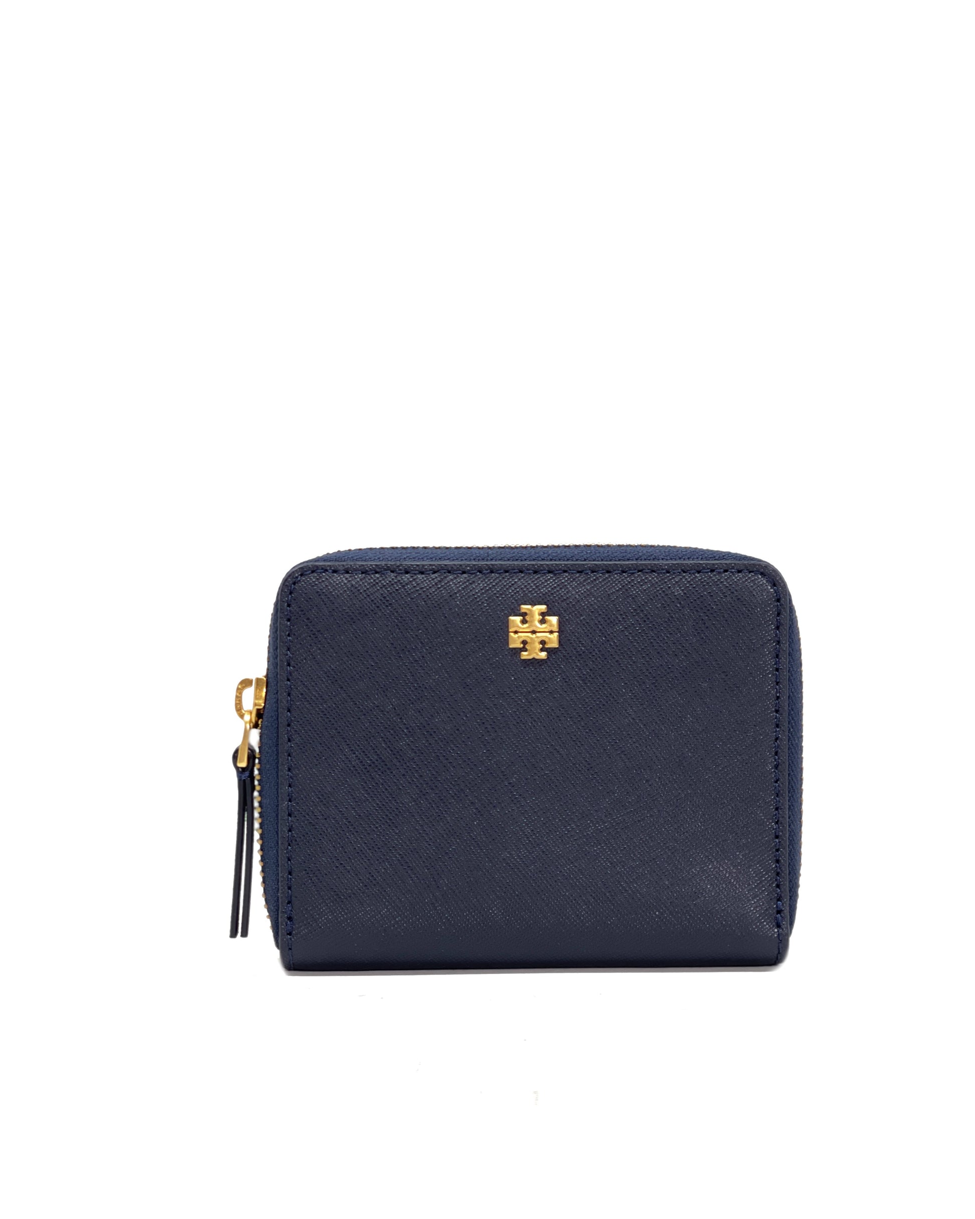 title:Tory Burch Tory Navy Emerson Medium Wallet;color:Tory Navy