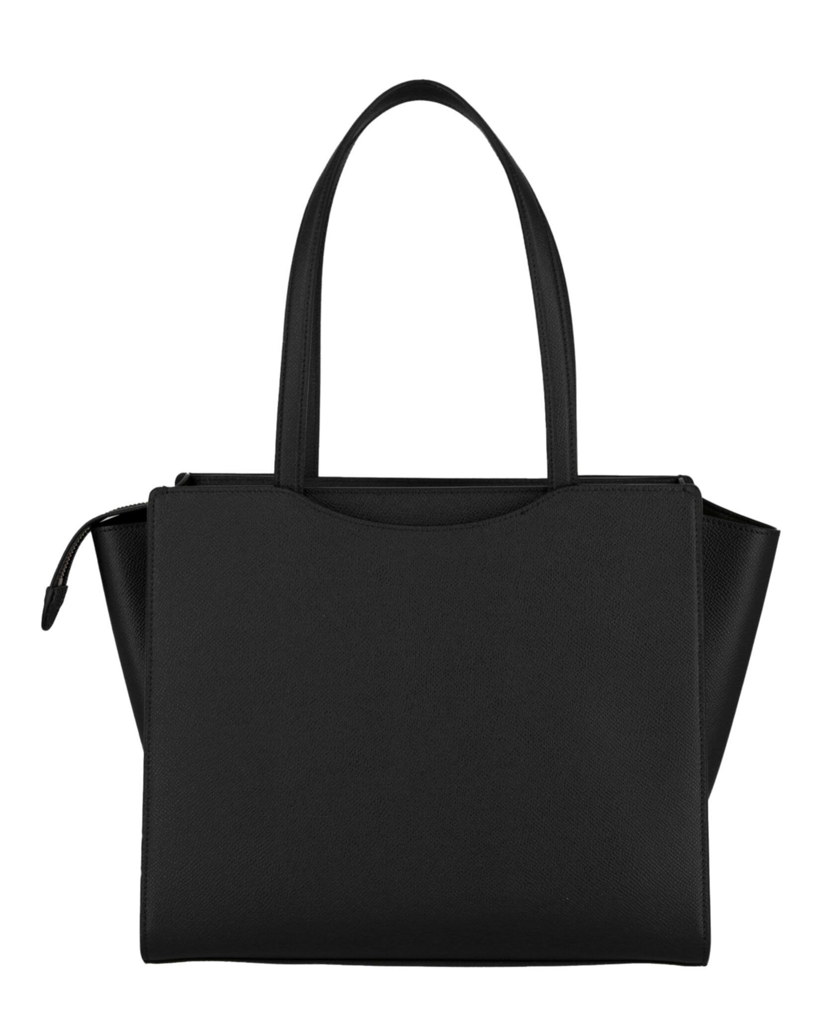 title:Gemini Leather Shoulder Bag;color:Black