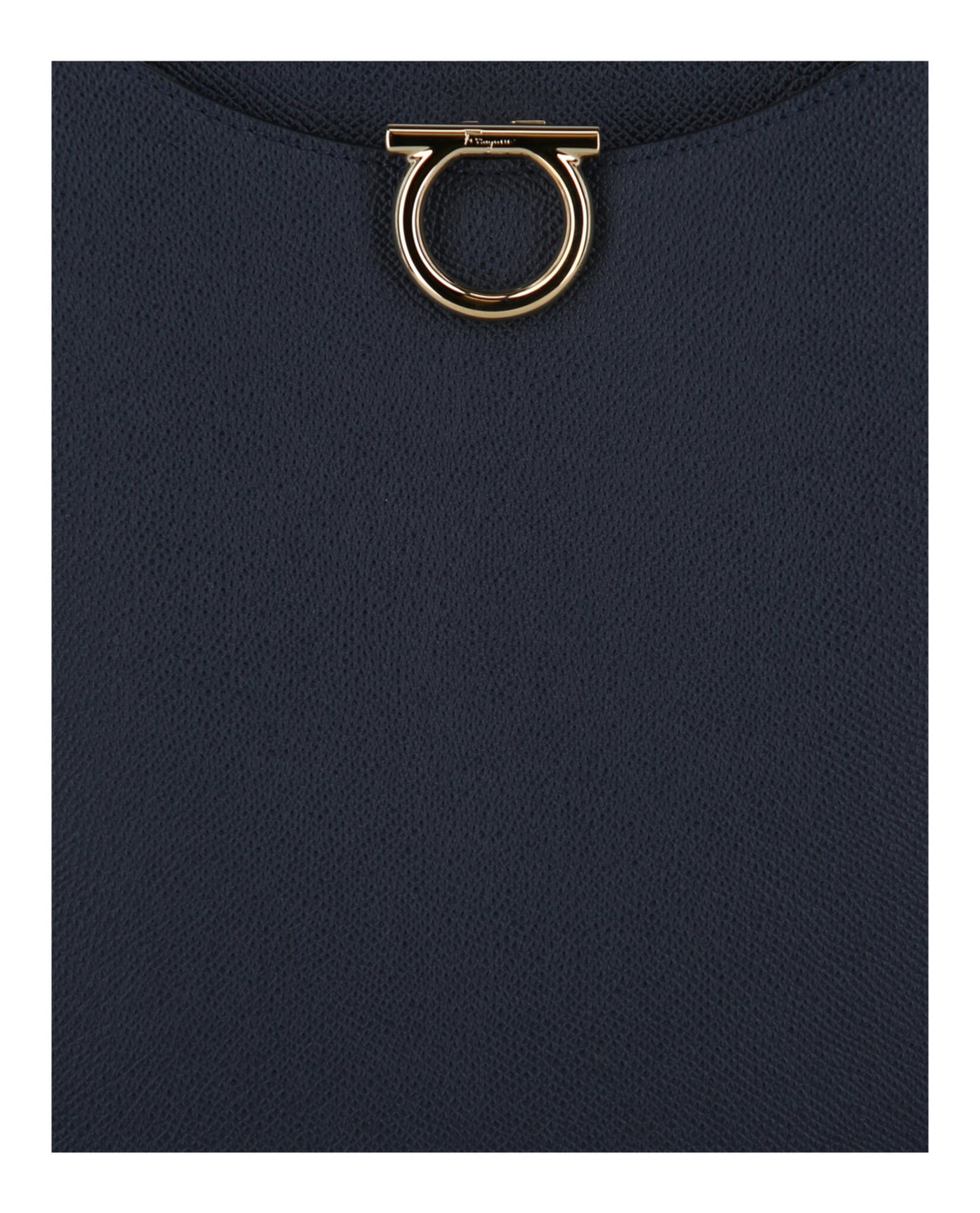 title:Gemini Leather Shoulder Bag;color:Navy