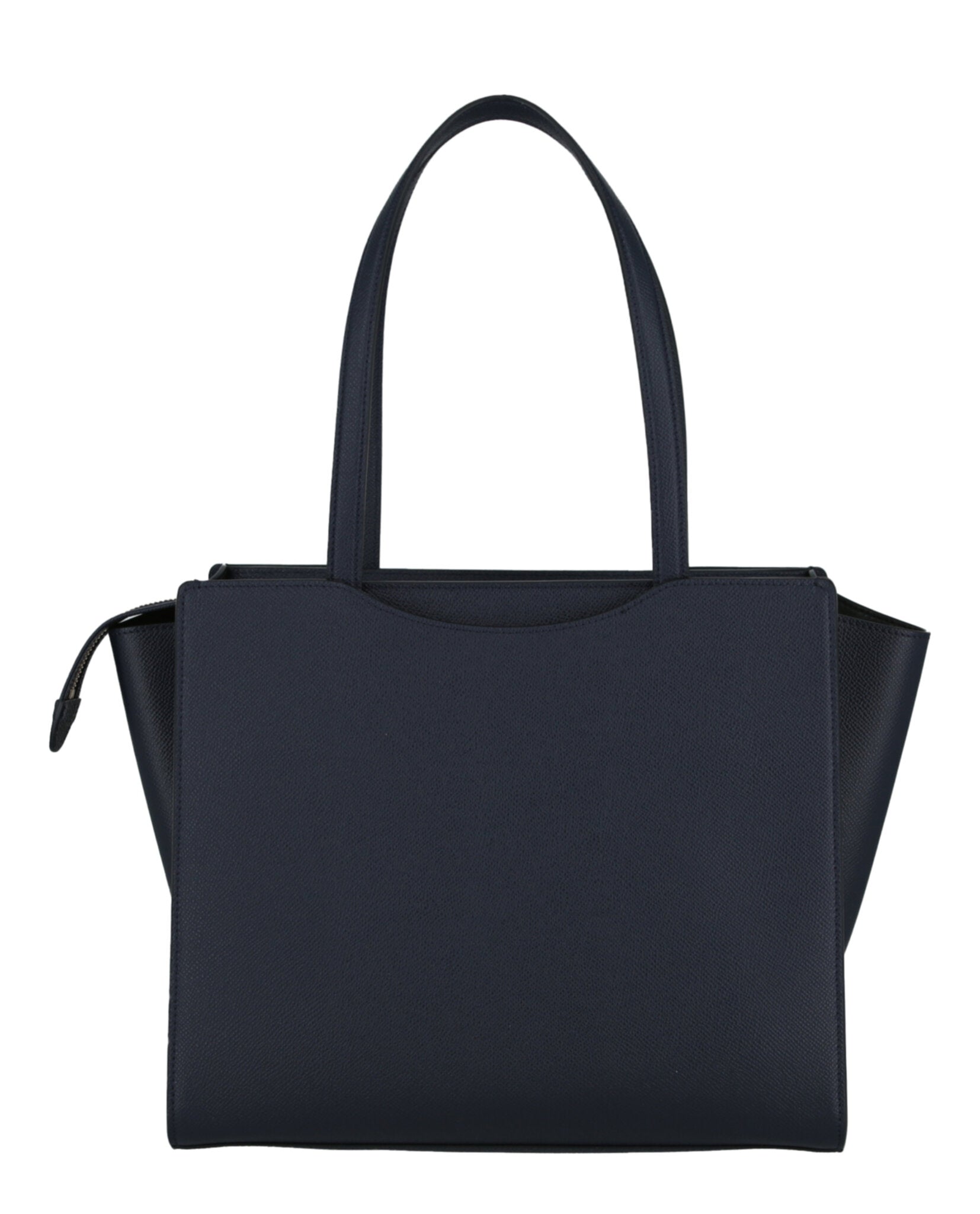 title:Gemini Leather Shoulder Bag;color:Navy