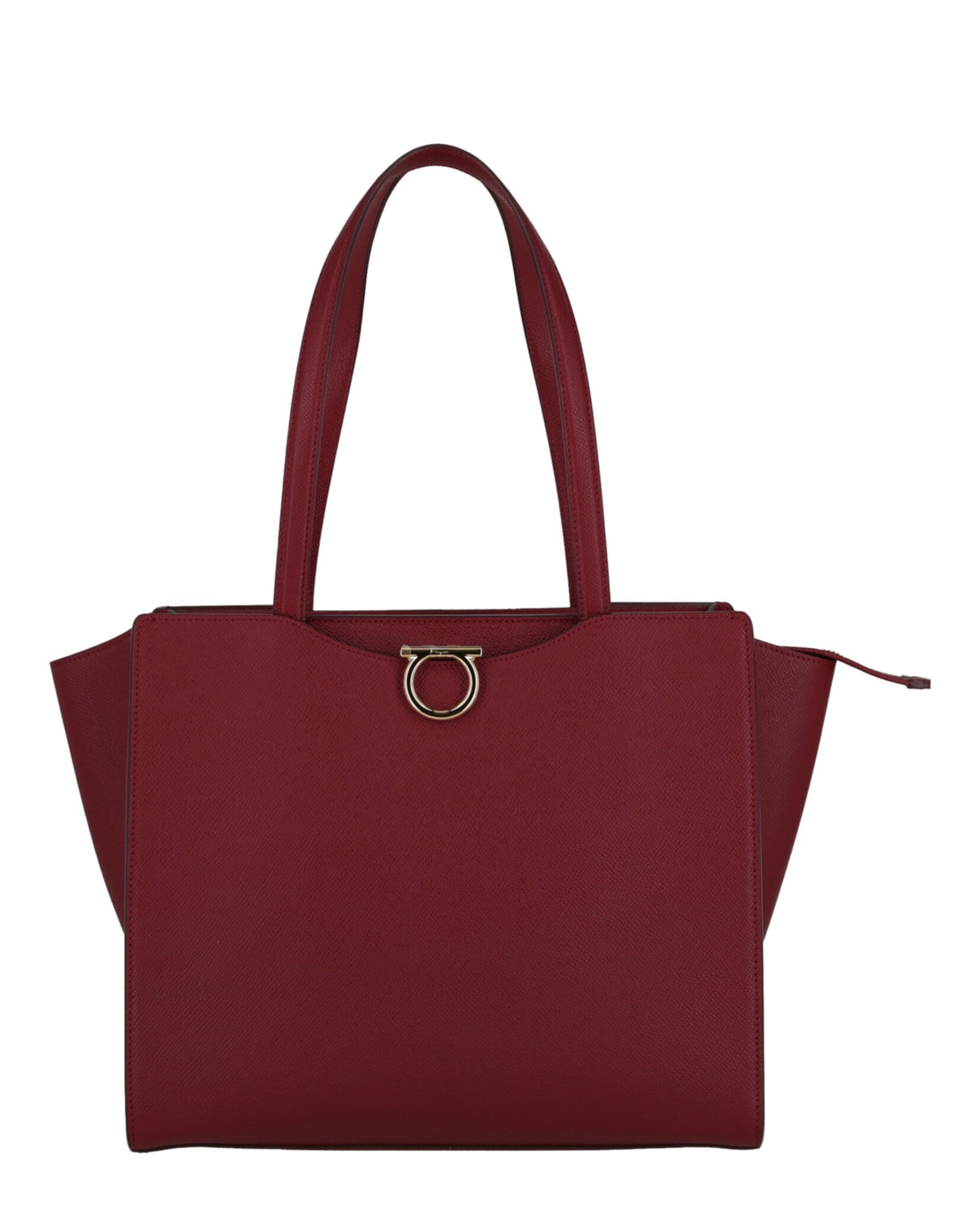 title:Gemini Leather Shoulder Bag;color:Carmine