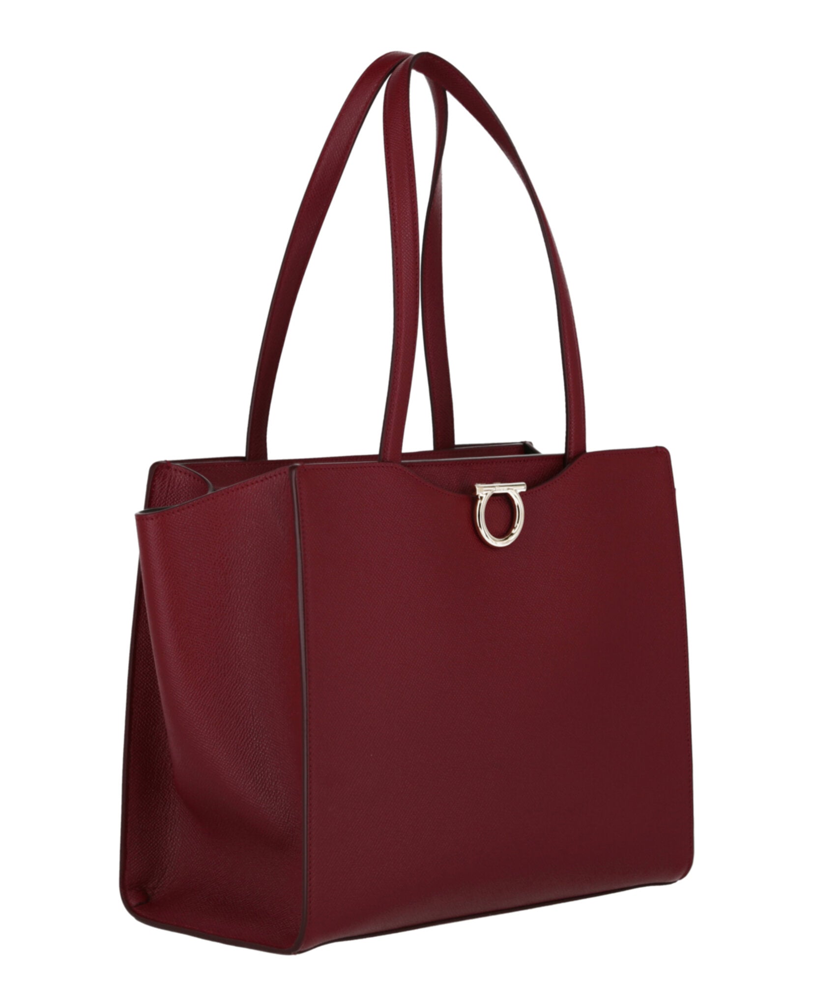 title:Gemini Leather Shoulder Bag;color:Carmine