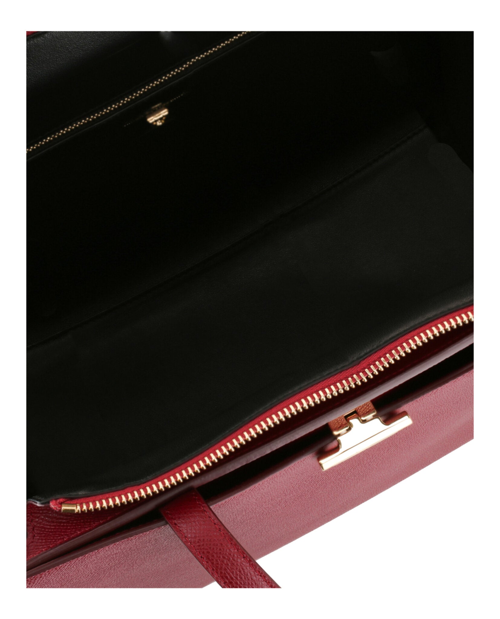 title:Gemini Leather Shoulder Bag;color:Carmine