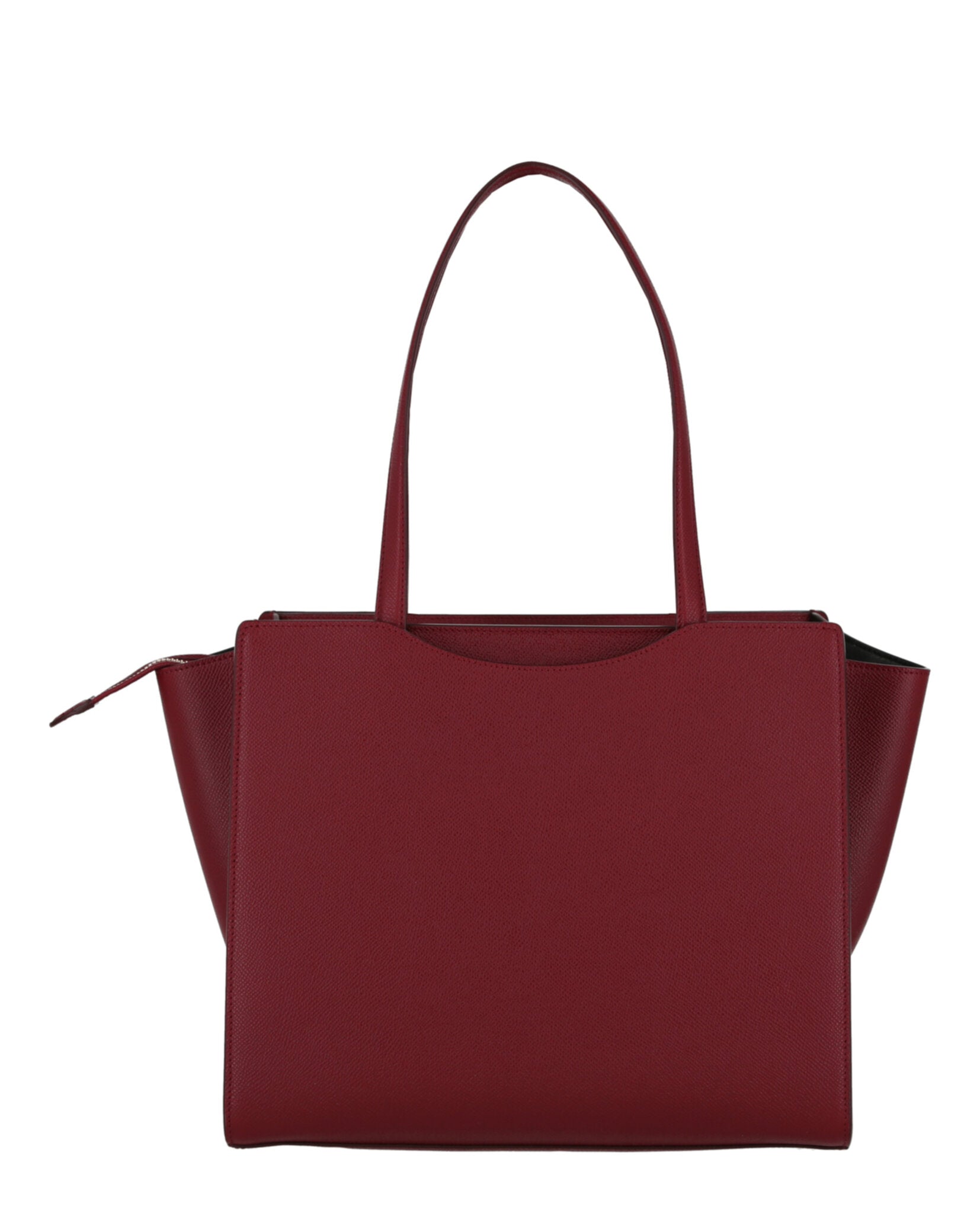 title:Gemini Leather Shoulder Bag;color:Carmine