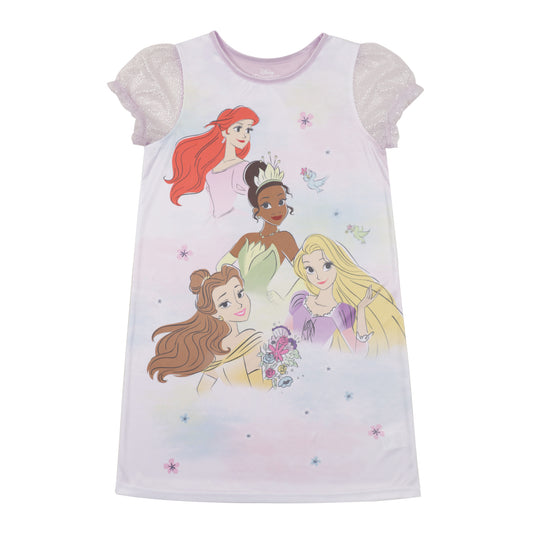 title:Disney Princesses Watercolor Toddler Nightgown Pajamas;color:Multi-Color