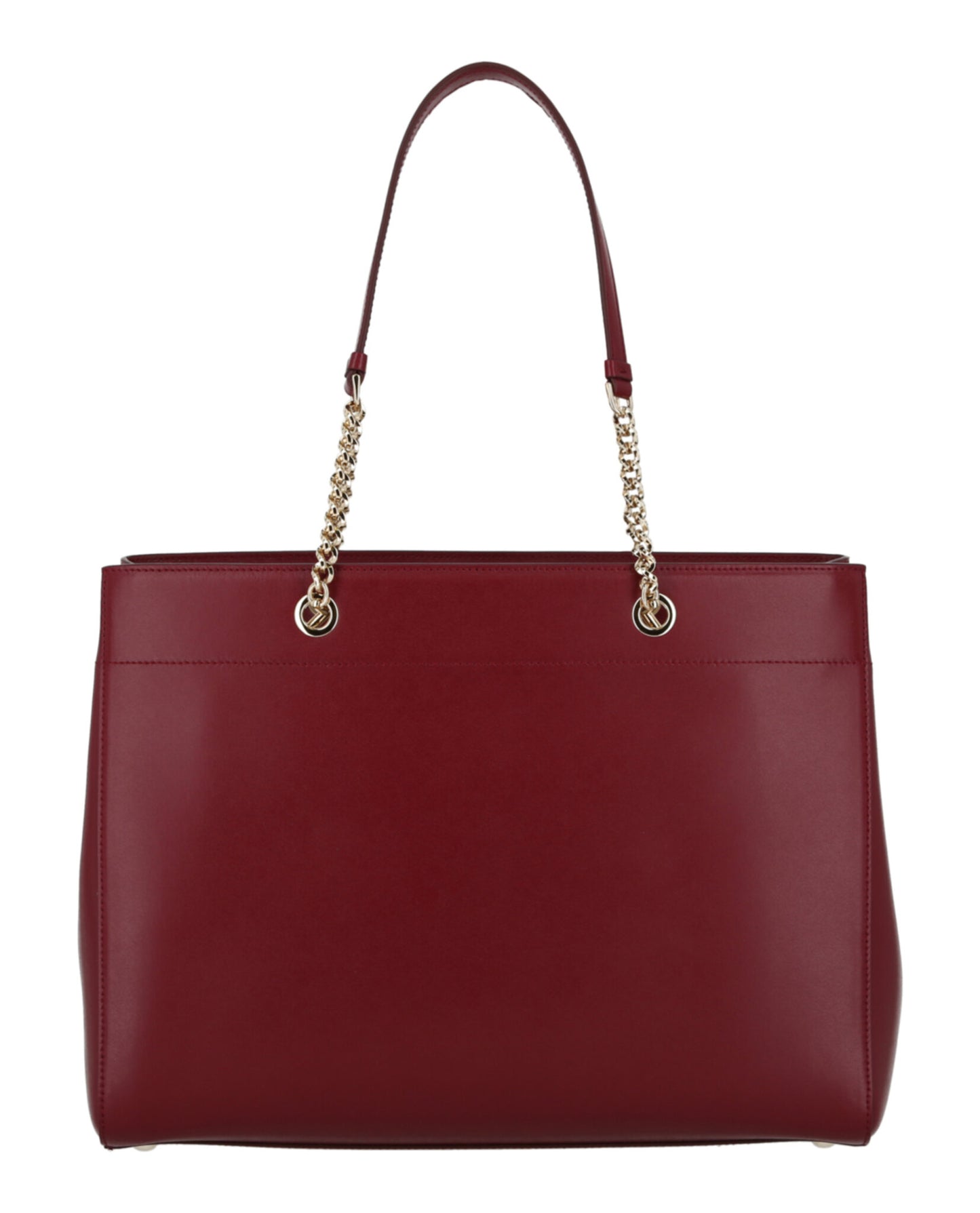 title:Vara Bow Smooth Leather Tote;color:Carmine