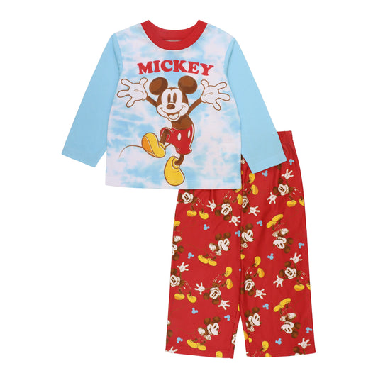 title:Disney Mickey Mouse Tie-Dye 2-Piece Toddler Pajama Set;color:Multi-Color