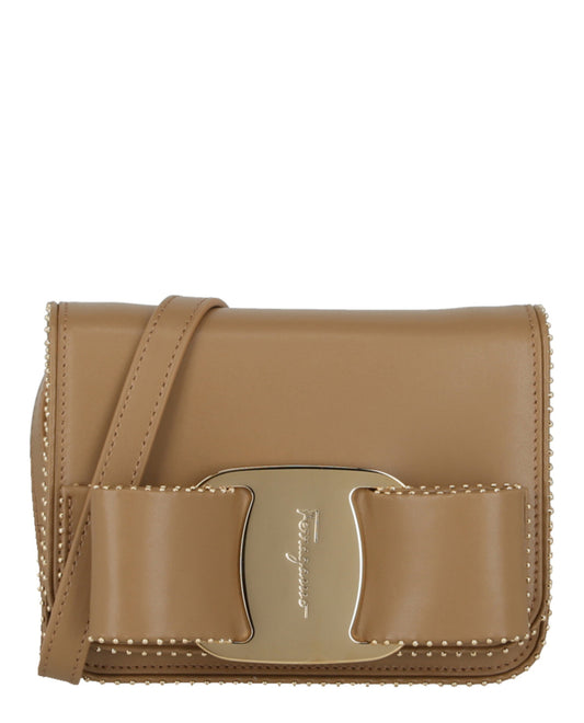 title:Mini Vara Bow Crossbody Bag;color:Camel