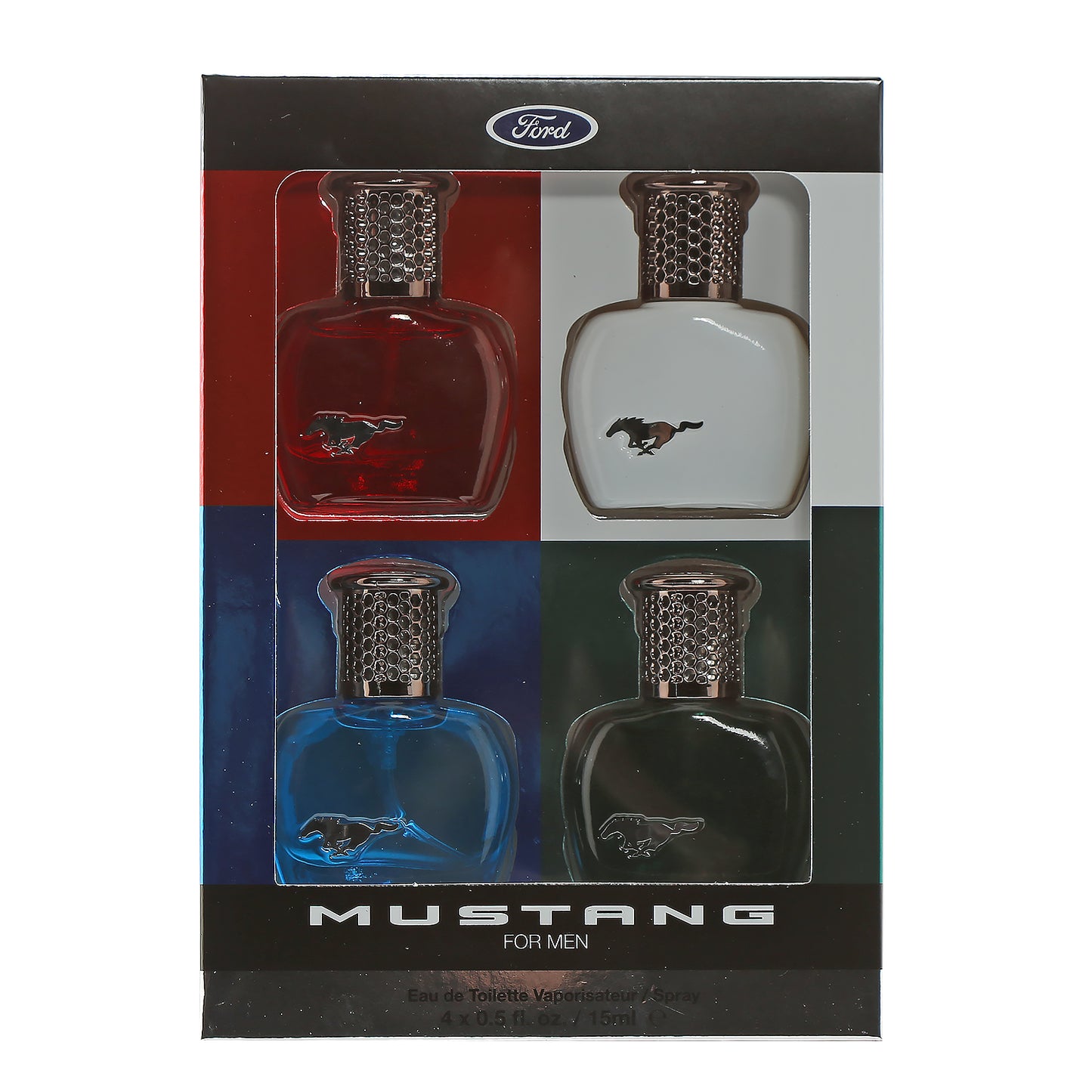 title:COFFRET MUSTANG REPLICA SET (RED WHITE BLUE GREEN, 4 x .5 OZ) SET;color:not applicable