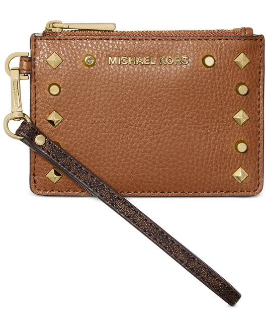 title:Michael Kors Women's Brown & Luggage Signature Jet Set Small Coin Purse;color:Brown / Luggage