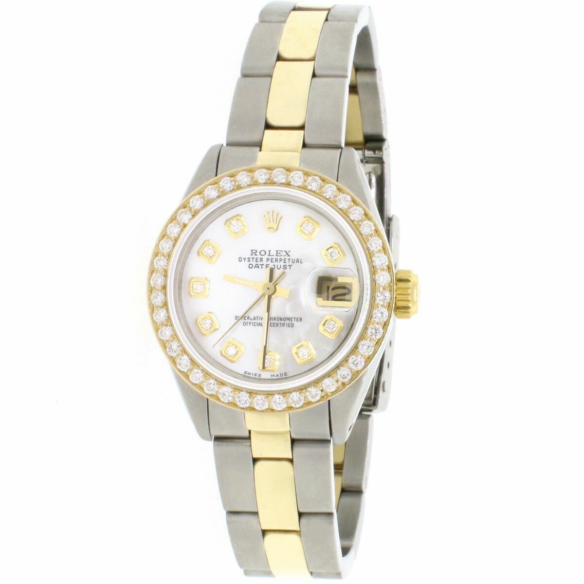 title:Rolex Datejust Ladies 2-Tone Gold/Steel 26MM Oyster w/MOP Diamond Dial &amp; Bezel TFJ-142508048;color:not applicable