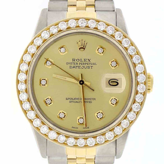 title:Rolex Datejust 2-Tone 18K Gold/SS 36MM Jubilee Watch w/2.65ct Diamond Bezel&amp;Dial TFJ-142508027;color:not applicable