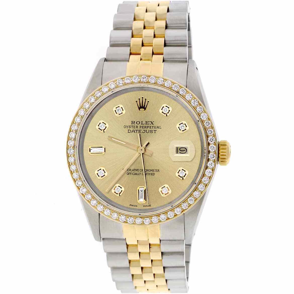 title:Rolex Datejust 2-Tone Gold/Steel 36mm Jubilee w/Champagne Diamond Dial &amp; Bezel TFJ-142508187;color:not applicable