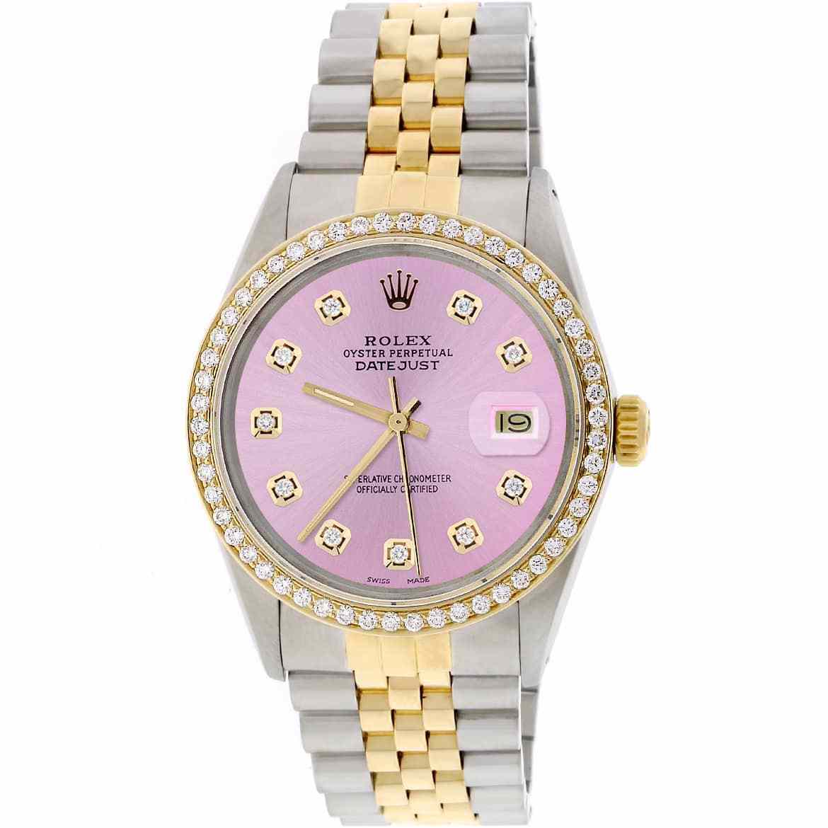 title:Rolex Datejust 2-Tone Gold/Steel 36mm Jubilee w/Orchid Pink Diamond Dial &amp; Bezel TFJ-142508151;color:not applicable