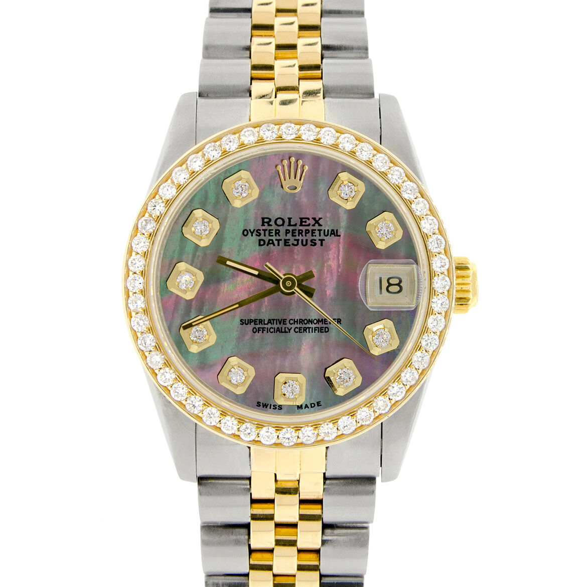 title:Rolex Datejust 2-Tone Gold/Steel 31mm Womens w/Tahitian MOP Diamond Dial &amp; Bezel TFJ-142508132;color:not applicable