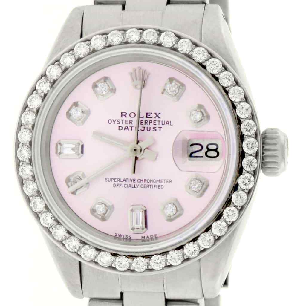 title:Rolex Datejust Ladies 26mm Steel Oyster Watch w/Pink Diamond Dial &amp; Bezel TFJ-142508122;color:not applicable