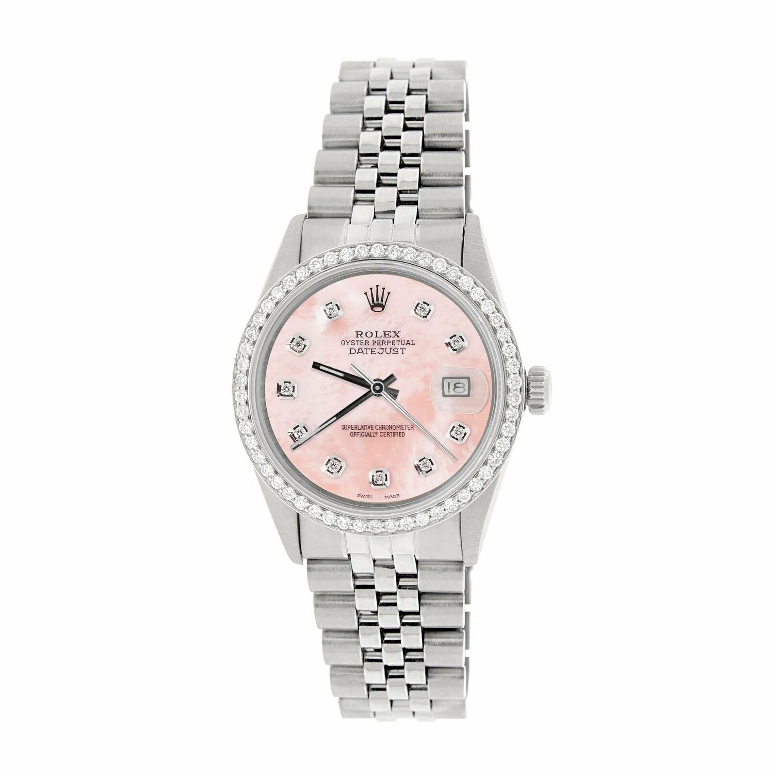 title:Rolex Datejust Steel 36mm Jubilee Watch 1.1CT Diamond Bezel/Royal Pink MOP Dial TFJ-142508115;color:not applicable