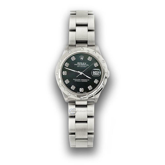 title:Rolex Datejust Midsize 31mm Domed 24 Diamonds Bezel/Black MOP Dial Watch 78240 TFJ-142508792;color:not applicable