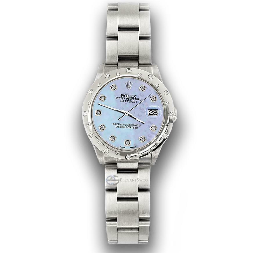 title:Rolex Datejust Midsize 31mm Domed 24 Diamonds Bezel/Purple MOP Dial Watch 78240 TFJ-142508779;color:not applicable