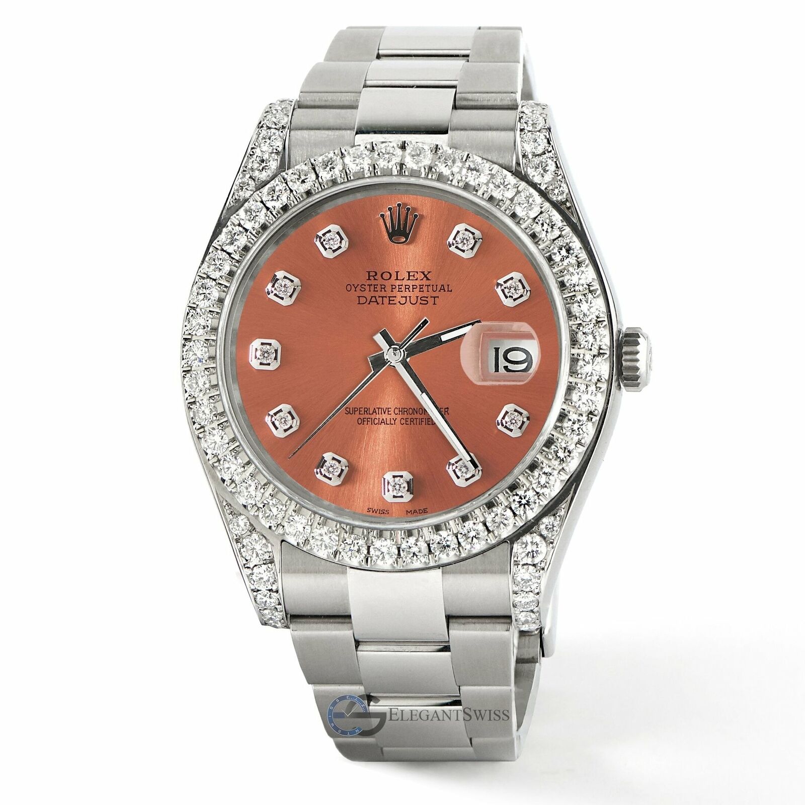 title:Rolex Datejust 41 126300 4.4CT Diamond Bezel/Lugs/Royal Salmon Dial,  TFJ-142508762;color:not applicable