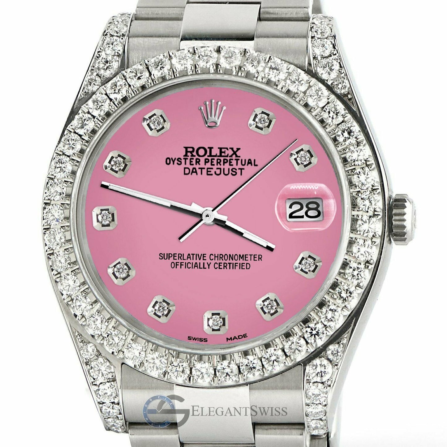 title:Rolex Datejust 41 126300 4.4CT Diamond Bezel/Lugs/Hot Pink Dial Watch  TFJ-142508761;color:not applicable