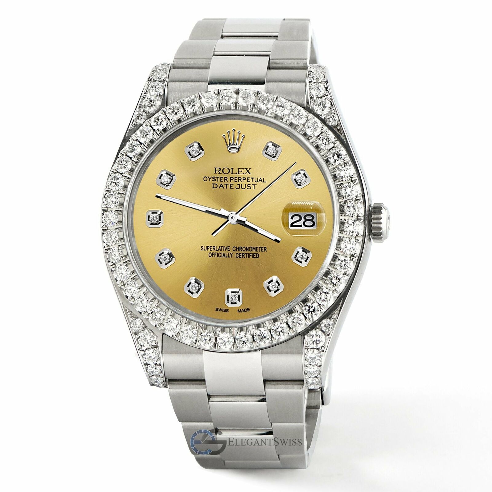 title:Rolex Datejust 41 126300 4.4CT Diamond Bezel/Lugs/Champagne Dial,  TFJ-142508752;color:not applicable