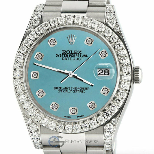 title:Rolex Datejust 41 126300 4.4CT Diamond Bezel/Lugs/Turquoise Dial, TFJ-142508751;color:not applicable